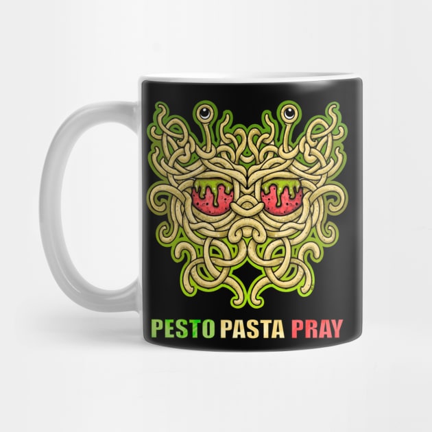 Pasta pesto pray the flying spaghetti monster by weilertsen